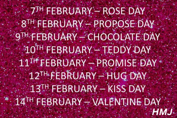 Valentine Week List 2024